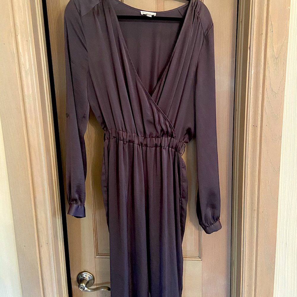Long sleeve Leith silky jumpsuit